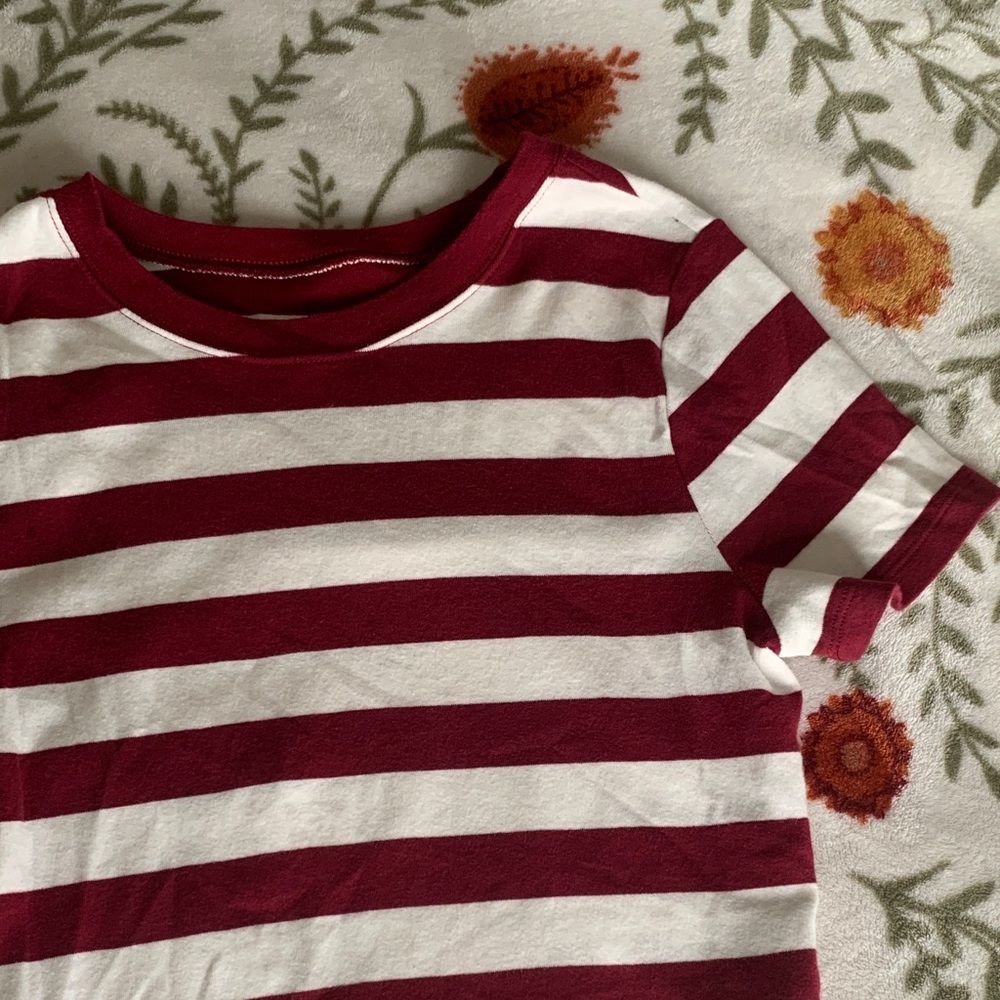 Like New! Striped Cropped Tee